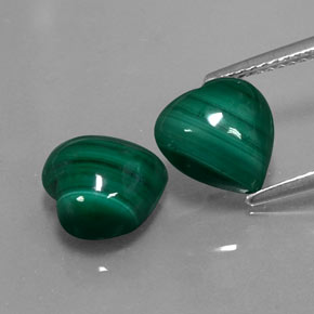 Achetez naturel ct vert malachite gems, forme de coeur, en provenance congo chez gemselect. en stock, livraison internationale!