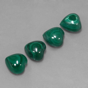 Achetez naturel ct vert malachite gems, forme de coeur, en provenance congo chez gemselect. en stock, livraison internationale!