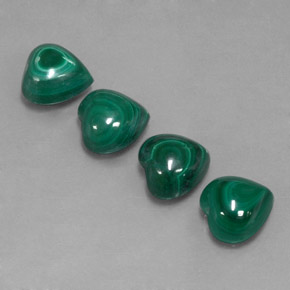 Achetez naturel ct vert malachite gems, forme de coeur, en provenance congo chez gemselect. en stock, livraison internationale!