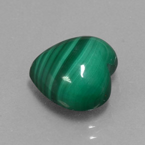 Malachite vert naturelle forme de coeur, 7,34 ct, opaque