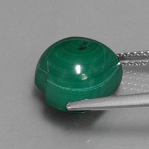 Malachite vert naturelle forme de coeur, 7,41 ct, opaque