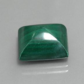 Malachite Vert moyen naturelle Baquette, 14.27 ct, Opaque