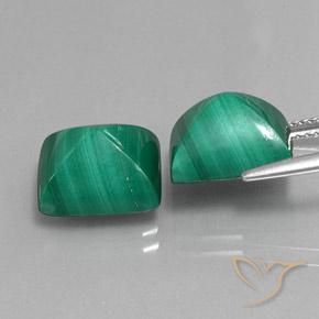 Shop natural 15.62ct Vert moyen Malachite gems, Baquette, from Congo at GemSelect. In stock, global shipping!