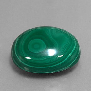 Malachite vert naturelle coupe ovale, 21,79 ct, opaque