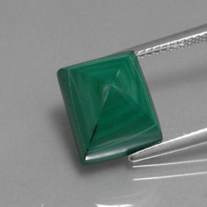 Malachite vert naturelle baguette, 10,87 ct, opaque