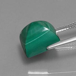 Malachite vert naturelle baguette, 10,87 ct, opaque