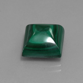 Malachite vert naturelle carré, 10,66 ct, opaque