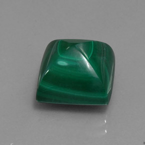 Malachite vert naturelle carré, 10,70 ct, opaque