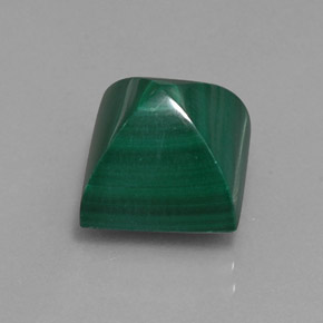 Malachite vert naturelle carré, 10,39 ct, opaque