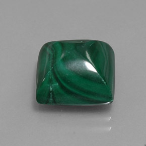 Malachite vert naturelle carré, 10,03 ct, opaque