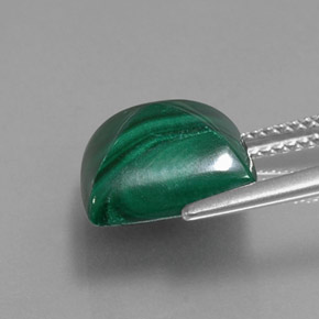 Malachite vert naturelle carré, 10,03 ct, opaque