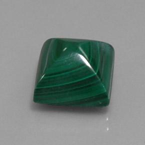 Malachite vert naturelle carré, 10,59 ct, opaque