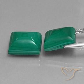 Shop natural 14.18ct Vert moyen Malachite gems, Baquette, from Congo at GemSelect. In stock, global shipping!