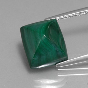 Malachite vert naturelle baguette, 9,52 ct, opaque