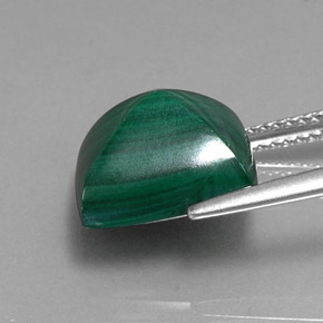 Malachite vert naturelle baguette, 9,52 ct, opaque