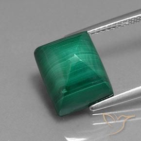 Malachite vert naturelle baguette, 9,78 ct, opaque