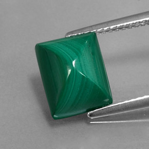 Malachite vert naturelle baguette, 5,66 ct, opaque
