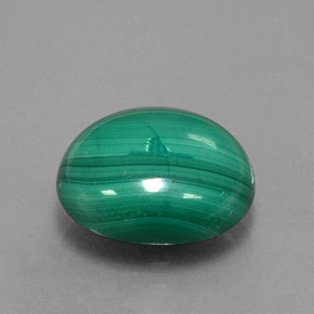 Malachite Vert multicolore naturelle Coupe ovale, 9.21 ct, Opaque