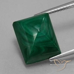 12.33ct Naturel Vert pin Malachite, Baquette, Opaque