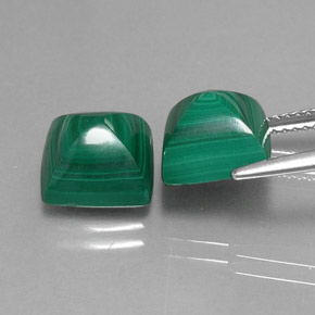 Achetez naturel ct vert malachite gems, carré, en provenance congo chez gemselect. en stock, livraison internationale!