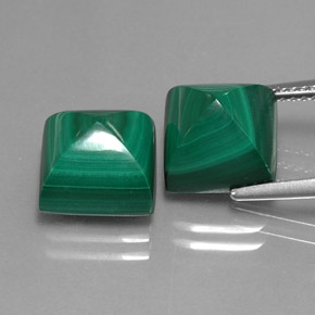 Achetez naturel ct vert malachite gems, carré, en provenance congo chez gemselect. en stock, livraison internationale!