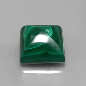 Malachite vert naturelle carré, 11,07 ct, opaque