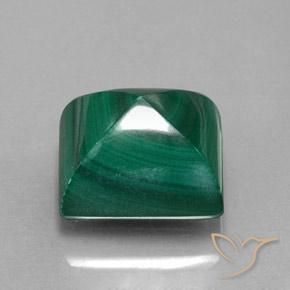 Malachite Vert naturelle Baquette, 13.07 ct, Opaque