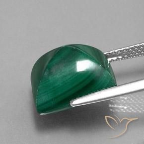 Malachite Vert naturelle Baquette, 13.07 ct, Opaque