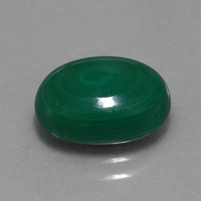 Malachite vert naturelle coupe ovale, 4,40 ct, opaque