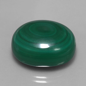 Malachite vert naturelle coupe ovale, 33,16 ct, opaque