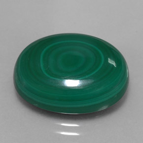 Malachite vert naturelle coupe ovale, 18,06 ct, opaque