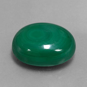 Malachite vert naturelle coupe ovale, 13,11 ct, opaque