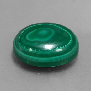 Malachite vert naturelle coupe ovale, 12,98 ct, opaque