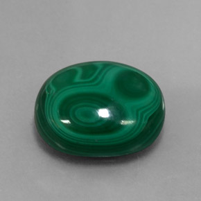Malachite vert naturelle coupe ovale, 14,79 ct, opaque