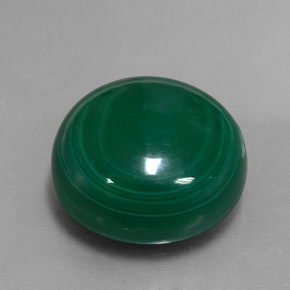 Malachite vert naturelle coupe roude, 21,31 ct, opaque