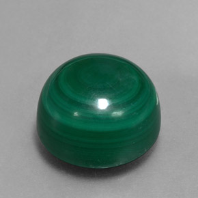 Malachite vert naturelle coupe roude, 15,62 ct, opaque