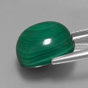 Malachite vert naturelle coupe coussin, 15,20 ct, opaque