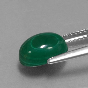 Malachite vert naturelle coupe ovale, 3,17 ct, opaque