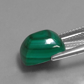 Malachite Vert multicolore naturelle Baquette, 6.58 ct, Opaque