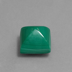 Malachite vert naturelle carré, 4,15 ct, opaque