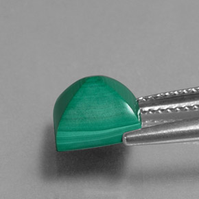 Malachite vert naturelle carré, 4,15 ct, opaque