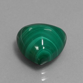 Malachite vert naturelle trillion, 6,13 ct, opaque