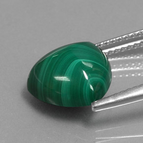 Malachite vert naturelle trillion, 6,13 ct, opaque