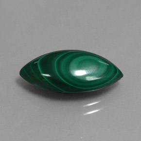 Malachite Vert multicolore naturelle Marquise, 7.72 ct, Opaque