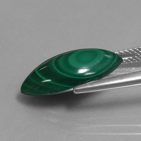 Malachite Vert multicolore naturelle Marquise, 7.72 ct, Opaque