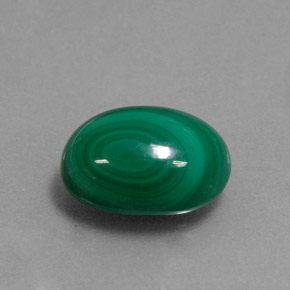 Malachite vert naturelle coupe ovale, 4,97 ct, opaque