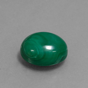 Malachite vert naturelle coupe ovale, 4,25 ct, opaque