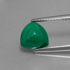 Malachite vert naturelle trillion, 3,02 ct, opaque
