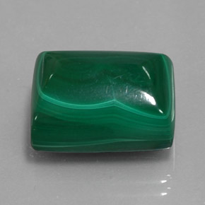 Malachite vert naturelle baguette, 21,76 ct, opaque