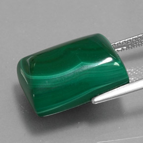 Malachite vert naturelle baguette, 21,76 ct, opaque